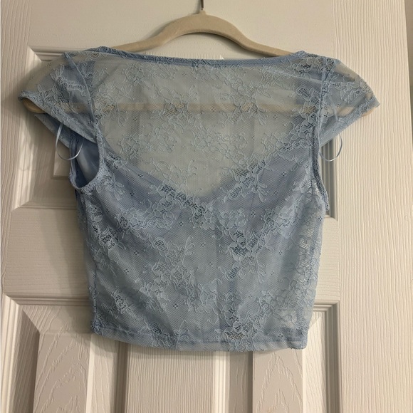 Garage Lace Blue Tee - Picture 3 of 4